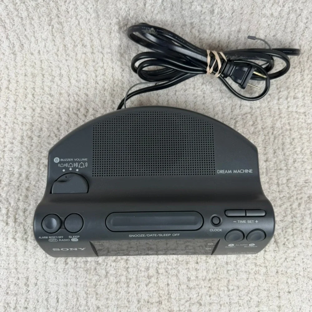 Sony Dream Machine Dual Alarm FM AM Clock Radio Gray ICF-C470MK2 Green‎ LED
